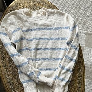 Lulu's Blue and Cream Striped Sweater